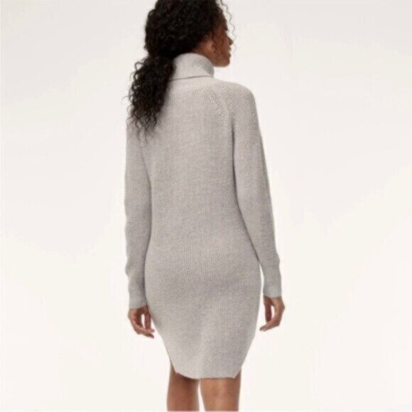 Aritzia  * Wilfred Free 100% Italian merino wool Bianca Dress Sweater dress blue - Picture 15 of 16